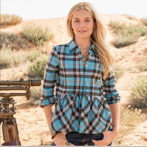 SUNDANCE: Turquoise Baby Doll Top